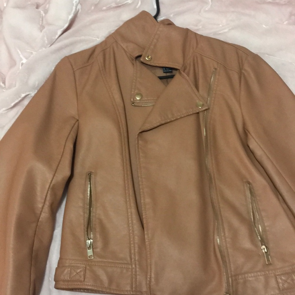 Leather brown jacket